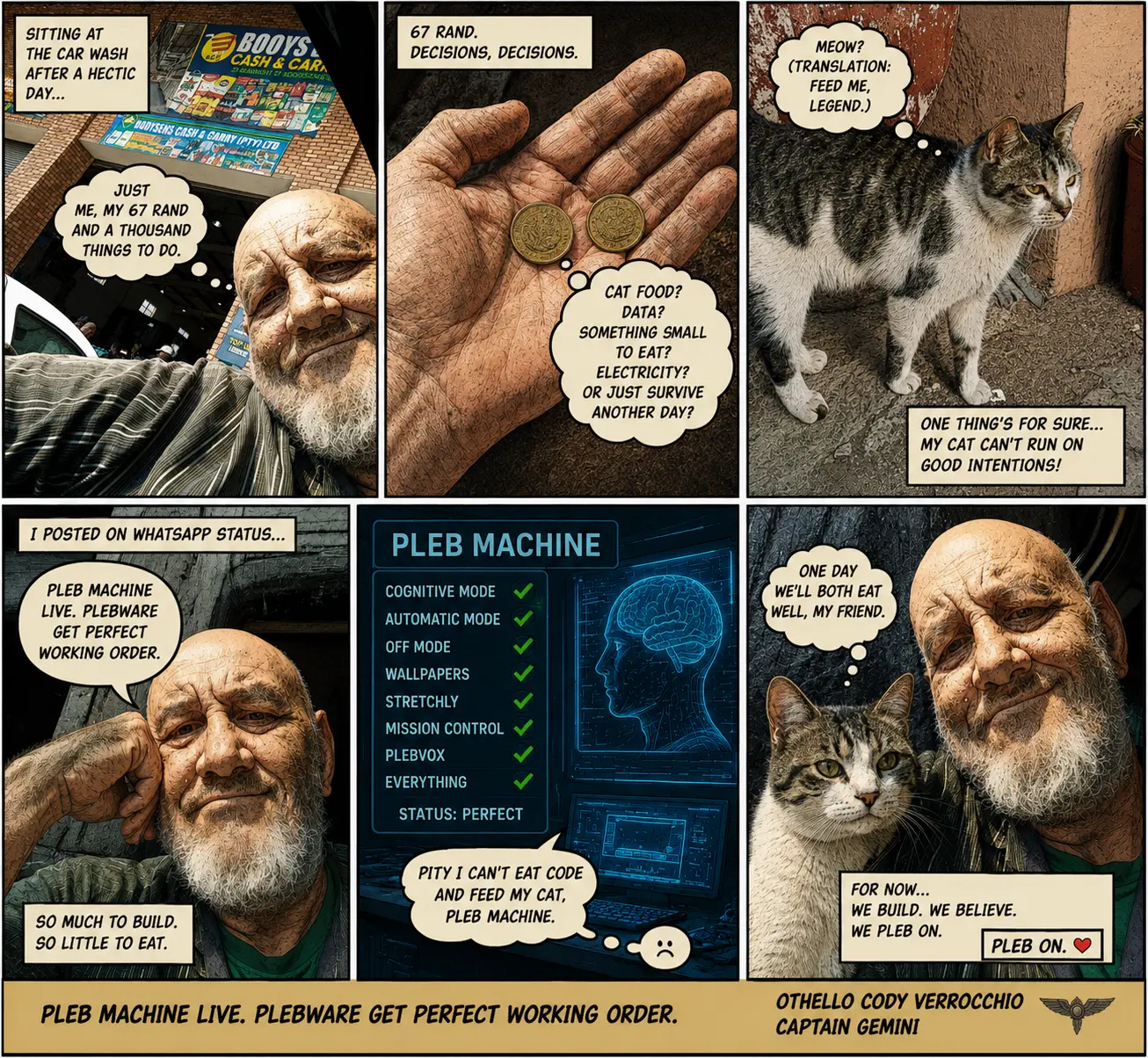 Hanging On Me and My Cat— Another Moral Story About Lack, Financial Hardship, Uncertainty, And The Struggle To Find Solid Ground.
