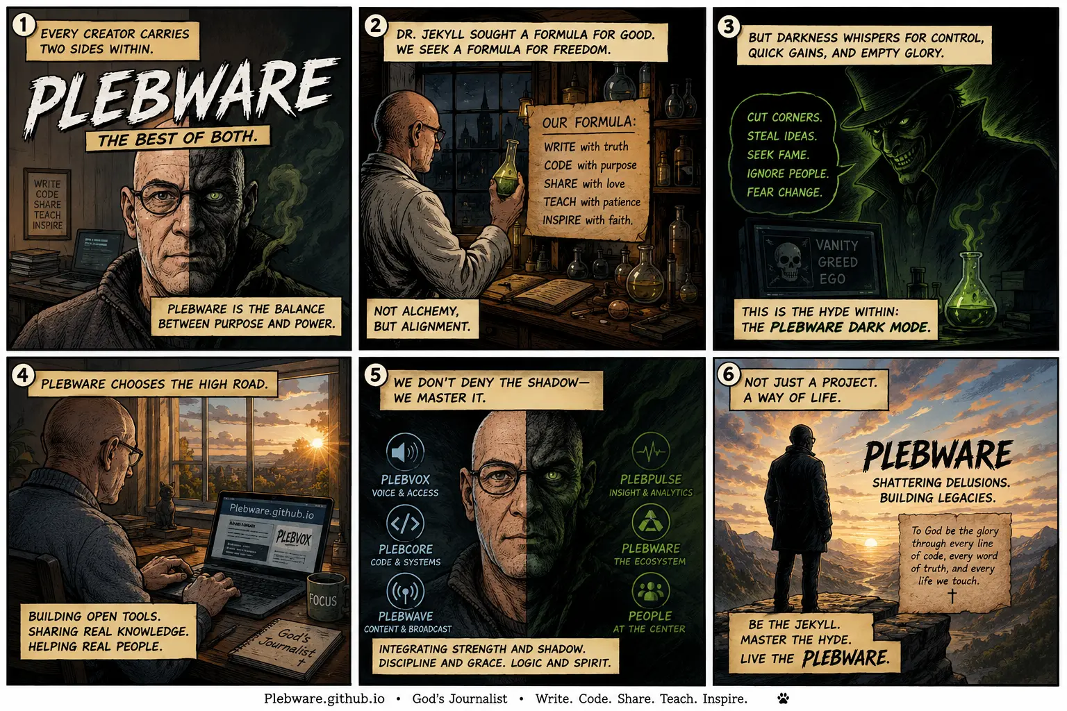 PlebWare Sweating Mountain Cartoon - The Journey of Climbing Life's Challenges